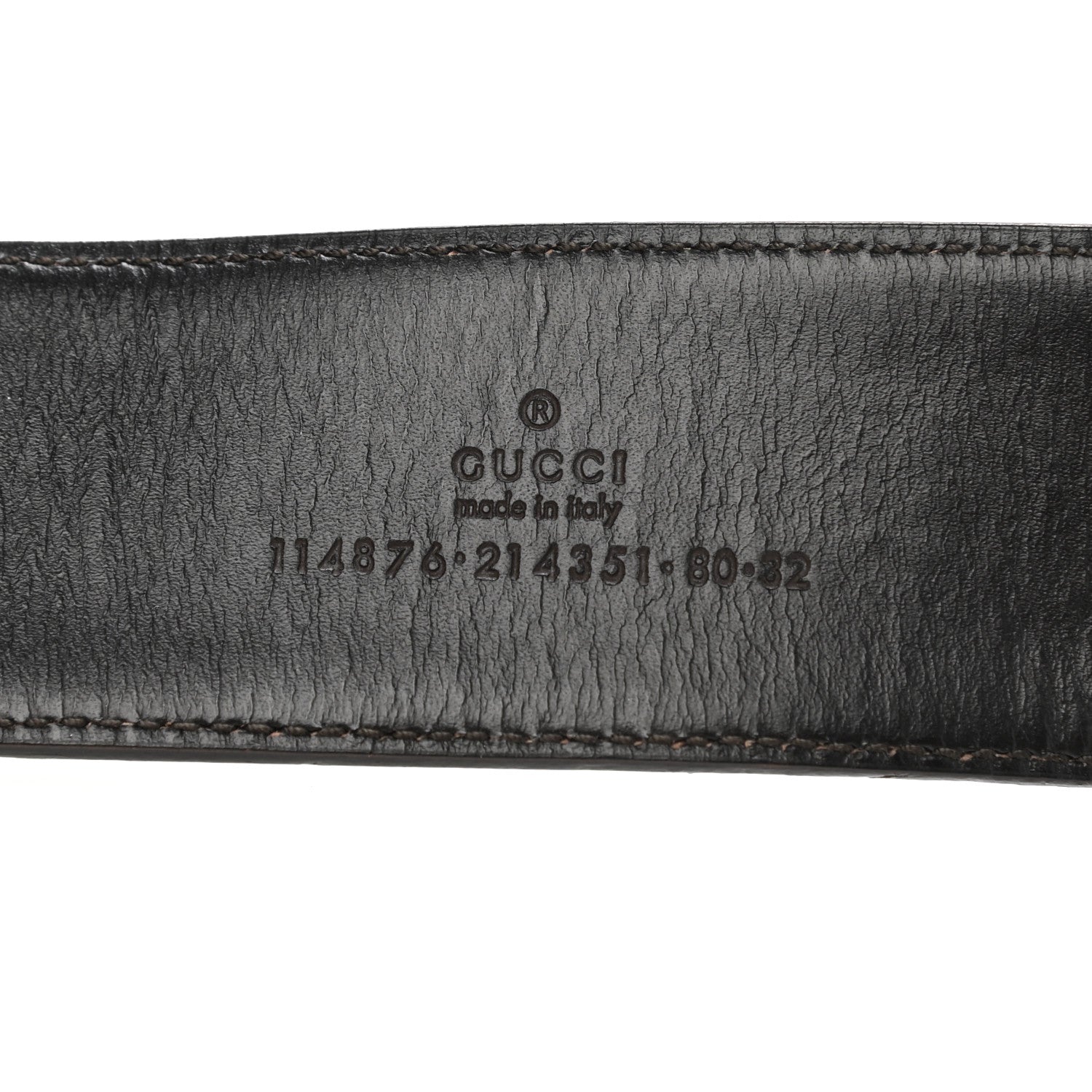 Gucci Monogram Interlocking G Belt 80 32 Dark Brown 3 of 7