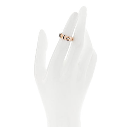 Cartier 18K Pink Gold 3 Diamond 5.5mm LOVE Ring 47 4 2 of 5