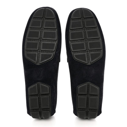 Louis Vuitton Suede Racetrack Moccasin Loafers 9 Marine 4 of 9