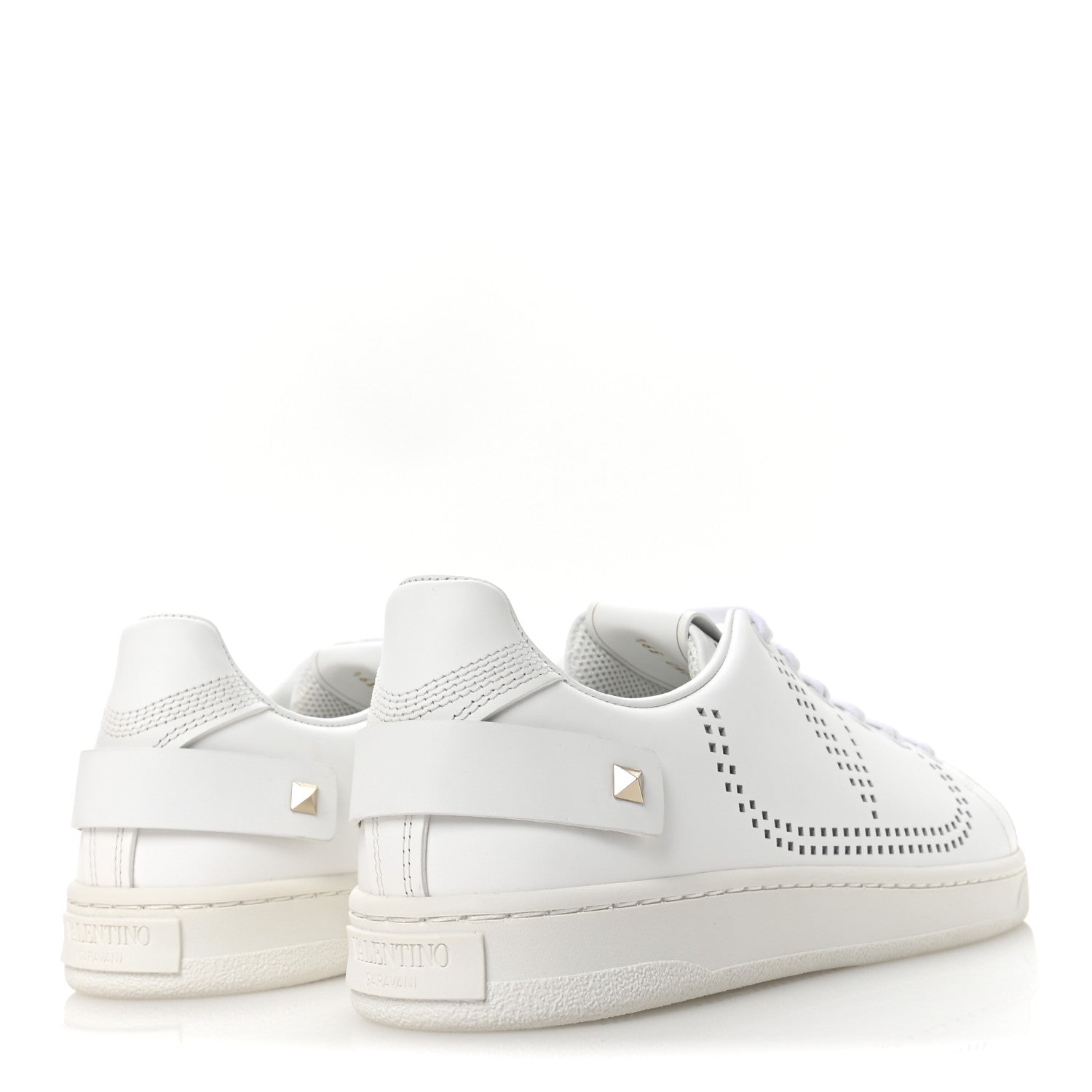Valentino Garavani Calfskin Womens Backnet Sneakers 39.5 White 5 of 9