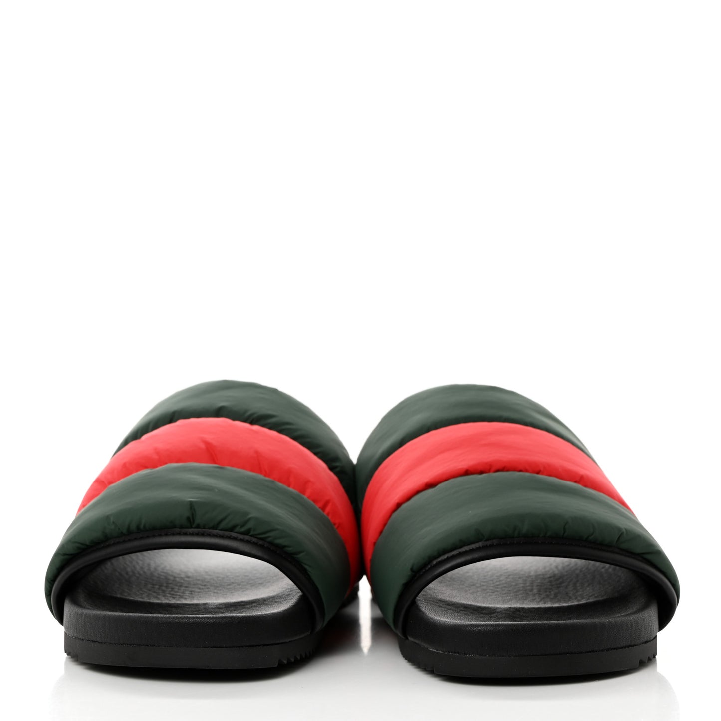 Nylon Web Womens Slide Sandals 36 Black Green Red