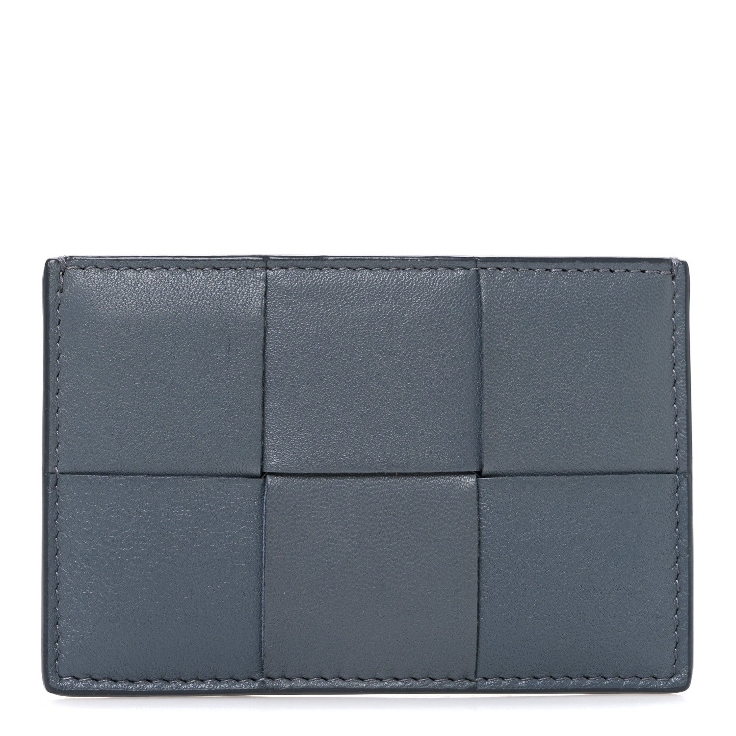 Bottega Veneta Nappa Intreccio Cassette Credit Card Holder Thunder 1 of 6