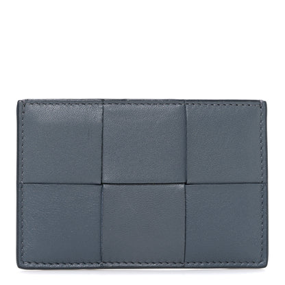 Bottega Veneta Nappa Intreccio Cassette Credit Card Holder Thunder 1 of 6