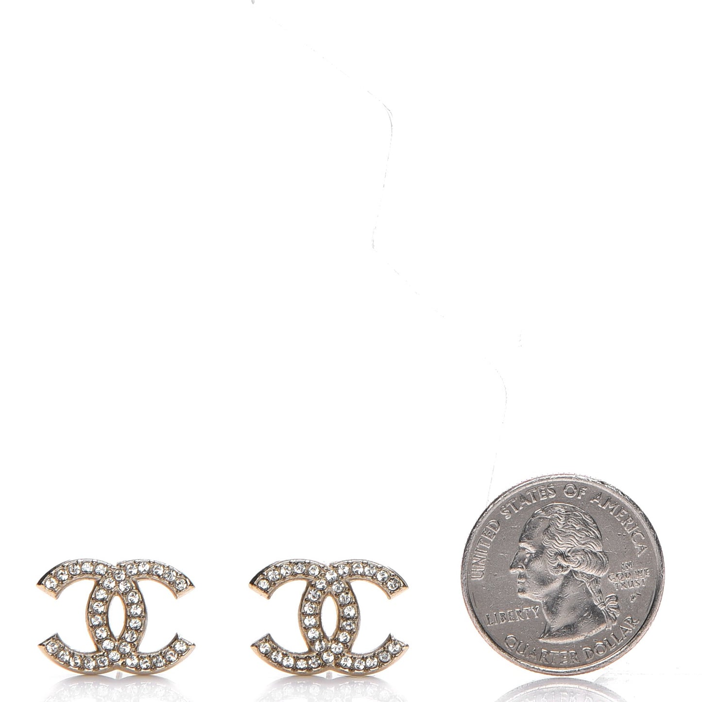 Crystal CC Earrings Gold