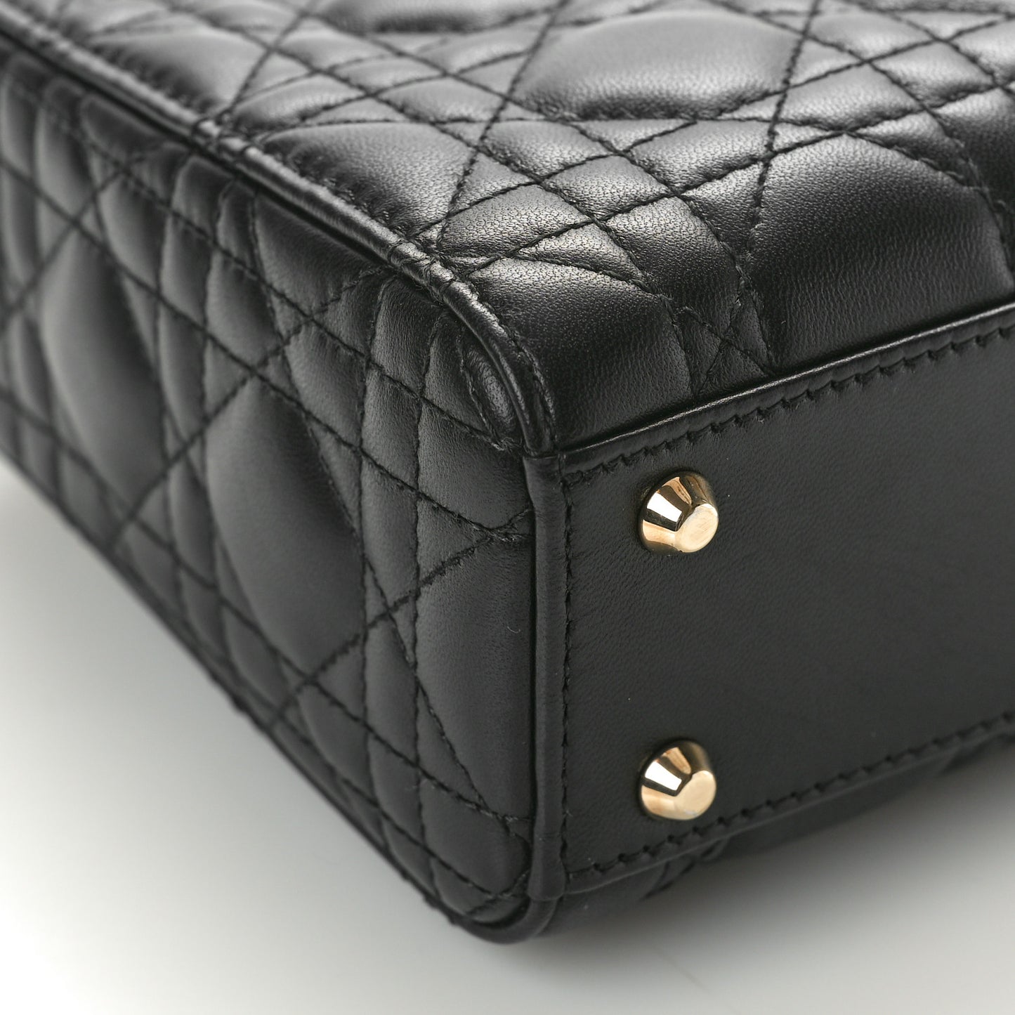 Lambskin Cannage Mini Lady Dior Black