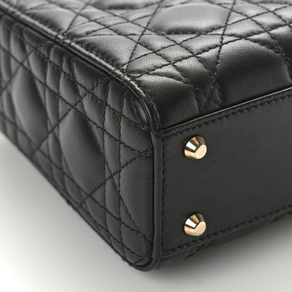 Christian Dior Lambskin Cannage Mini Lady Dior Black 9 of 10
