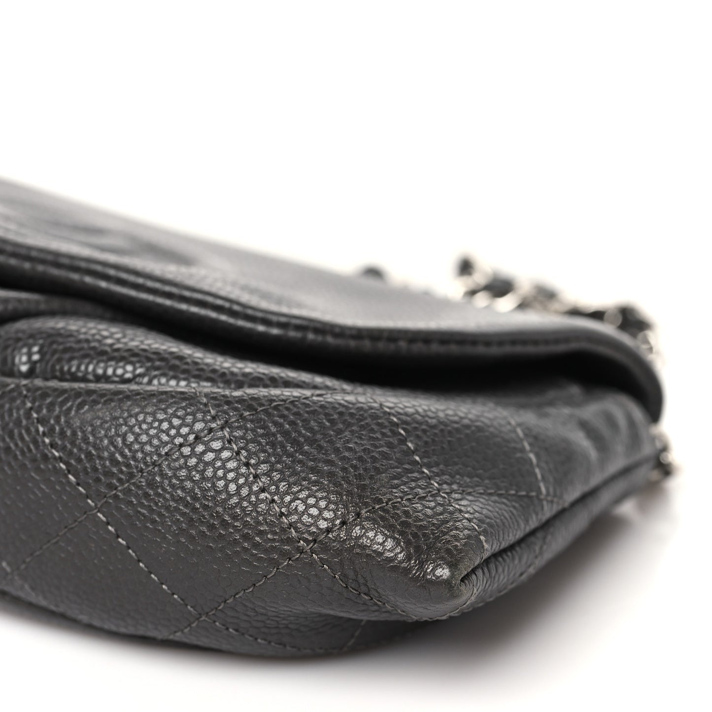 Caviar Half Moon Wallet On Chain WOC Dark Grey