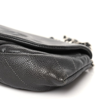 Chanel Caviar Half Moon Wallet On Chain WOC Dark Grey 11 of 12