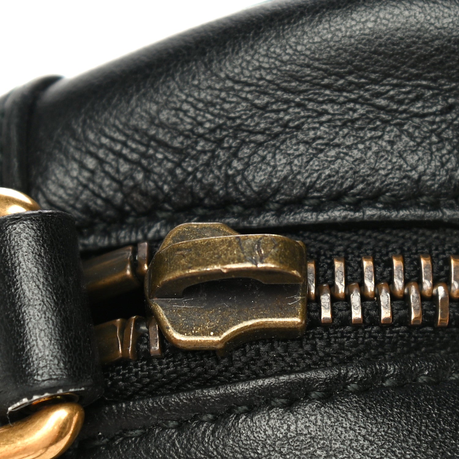 Gucci Calfskin Matelasse Mini GG Marmont Chain Shoulder Bag Black 11 of 17