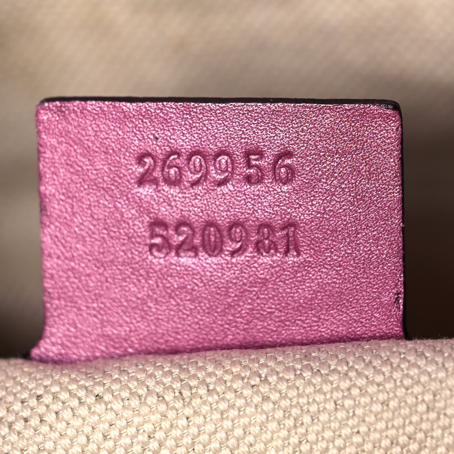 Gucci Metallic Soft Guccissima Large Heart Bit Charm Top Handle Tote Fresia Rose 7 of 26