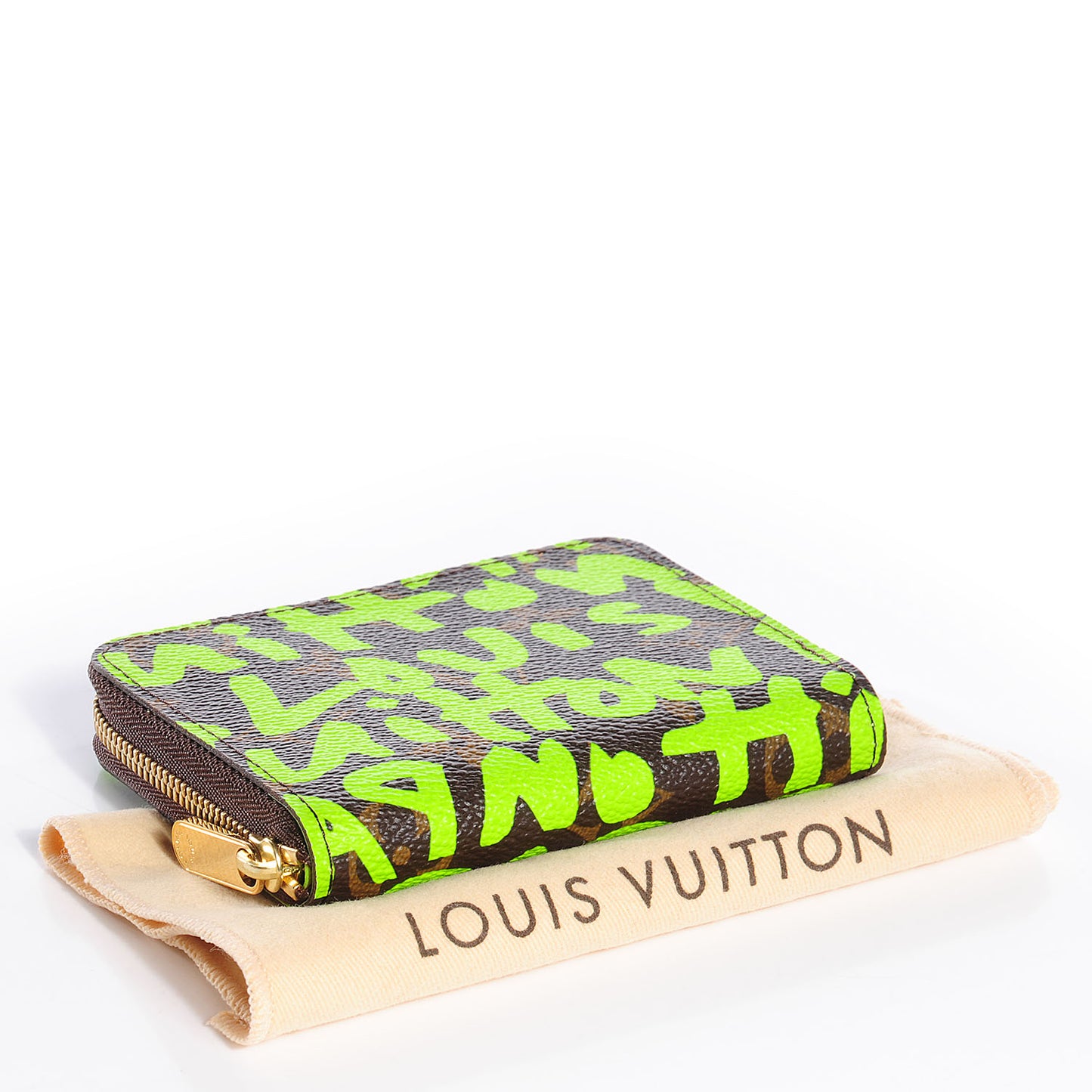 Monogram Graffiti Zippy Coin Purse Wallet Green
