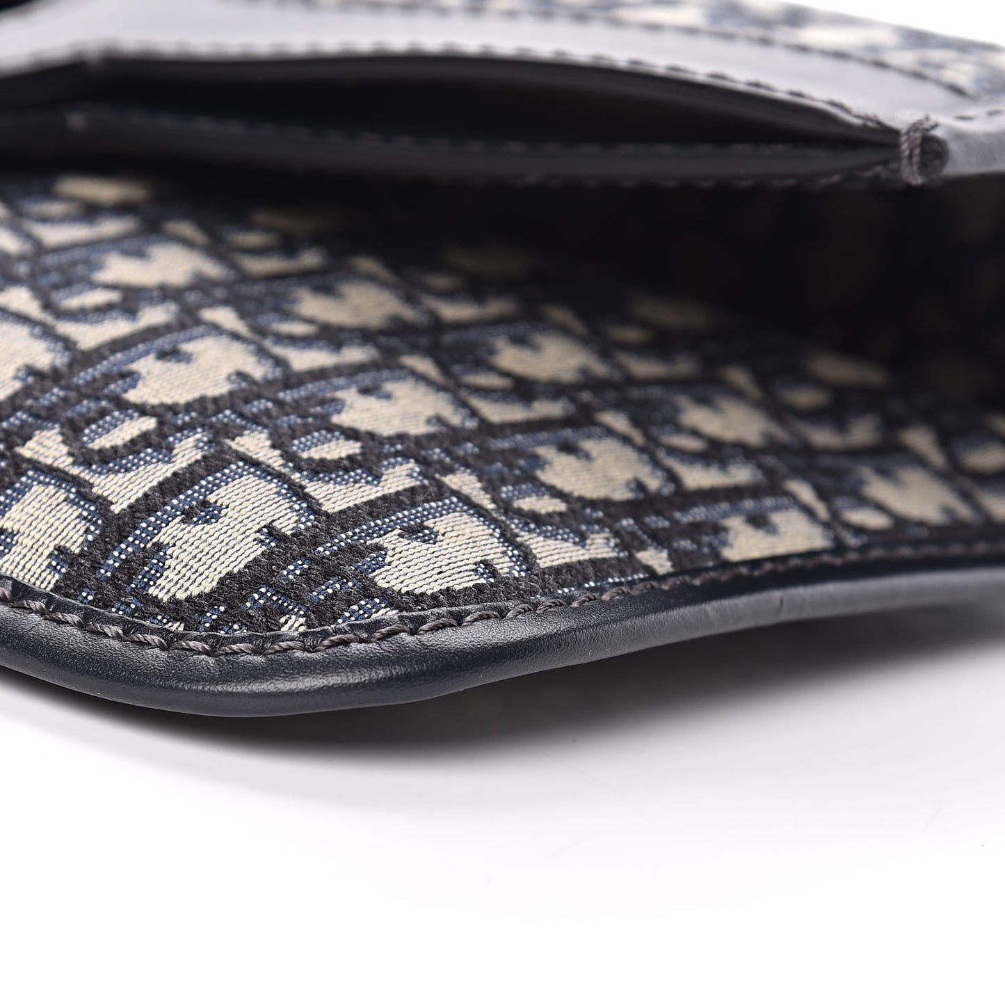 Oblique Fold Over Clutch Blue