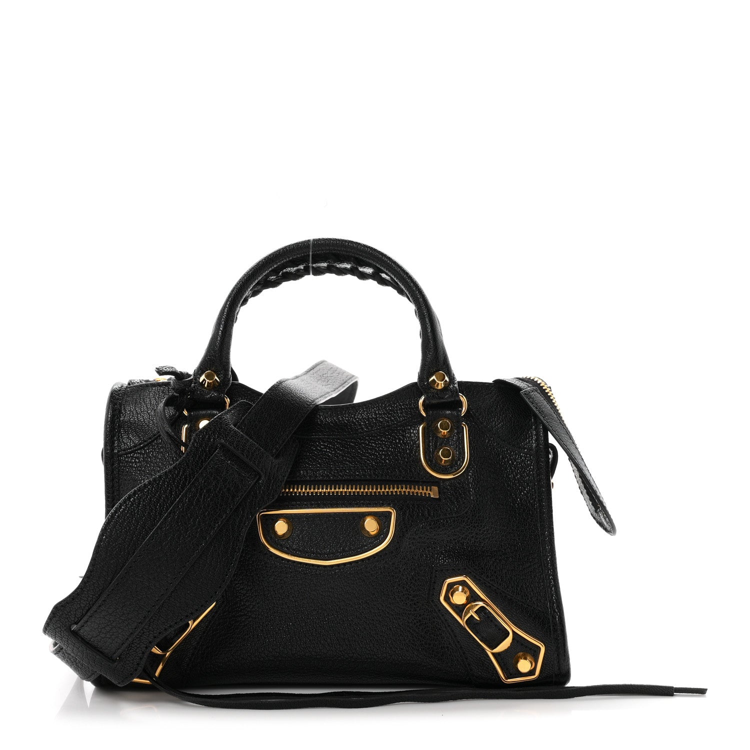 Balenciaga Chevre Gold Metallic Edge Hardware Mini City Black 1 of 11