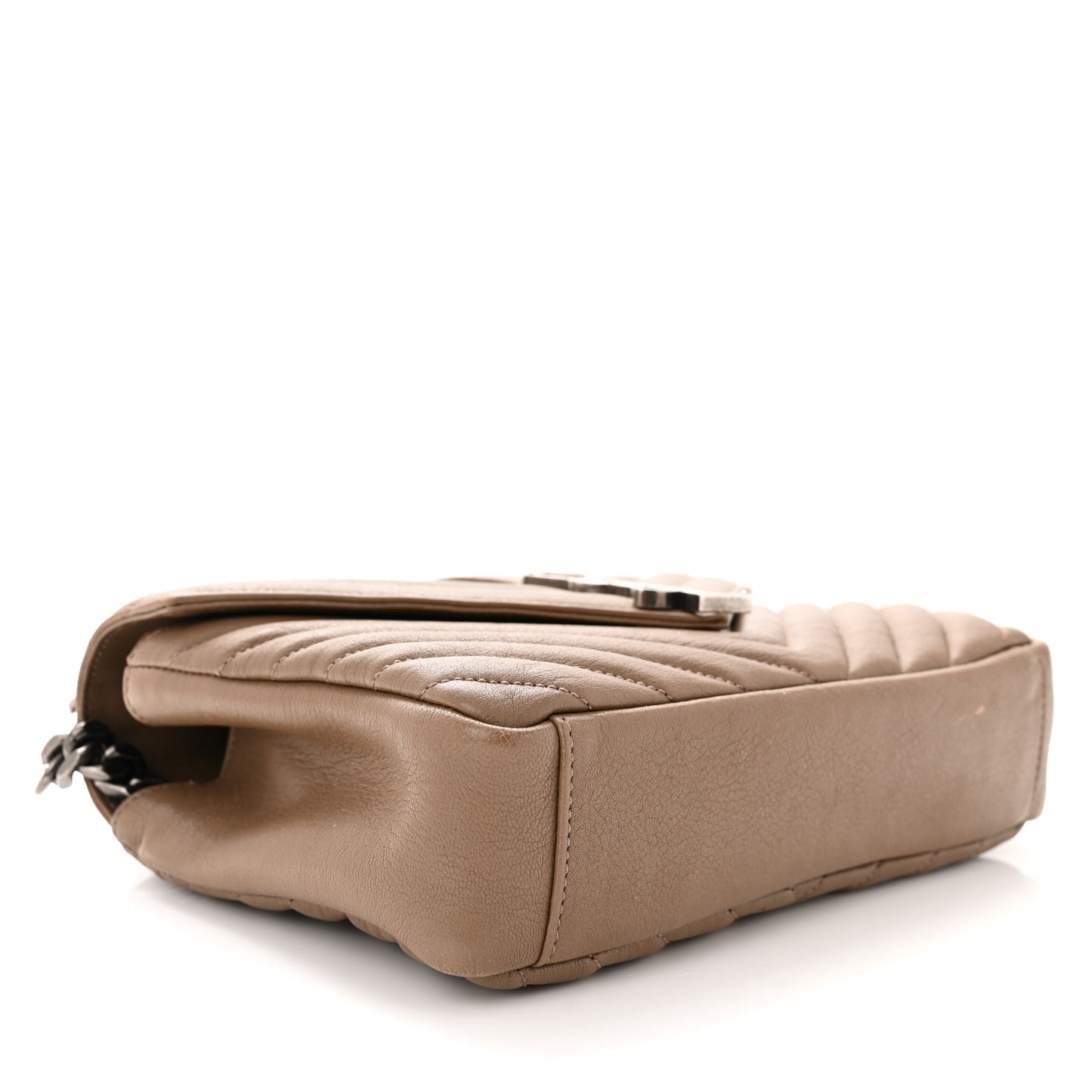 Sheepskin Matelasse Chevron Monogram Medium College Bag Fard