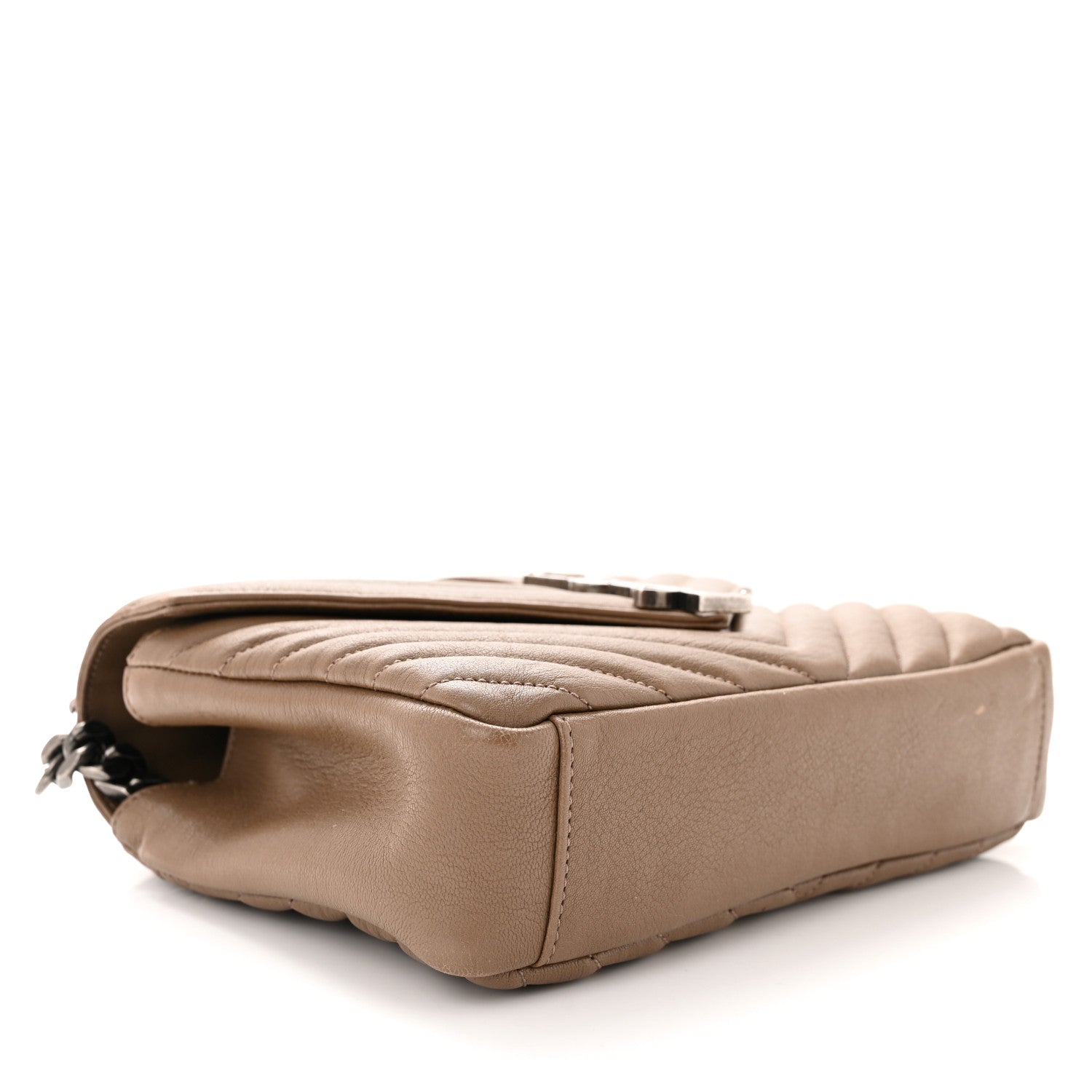 Saint Laurent Sheepskin Matelasse Chevron Monogram Medium College Bag Fard 4 of 13