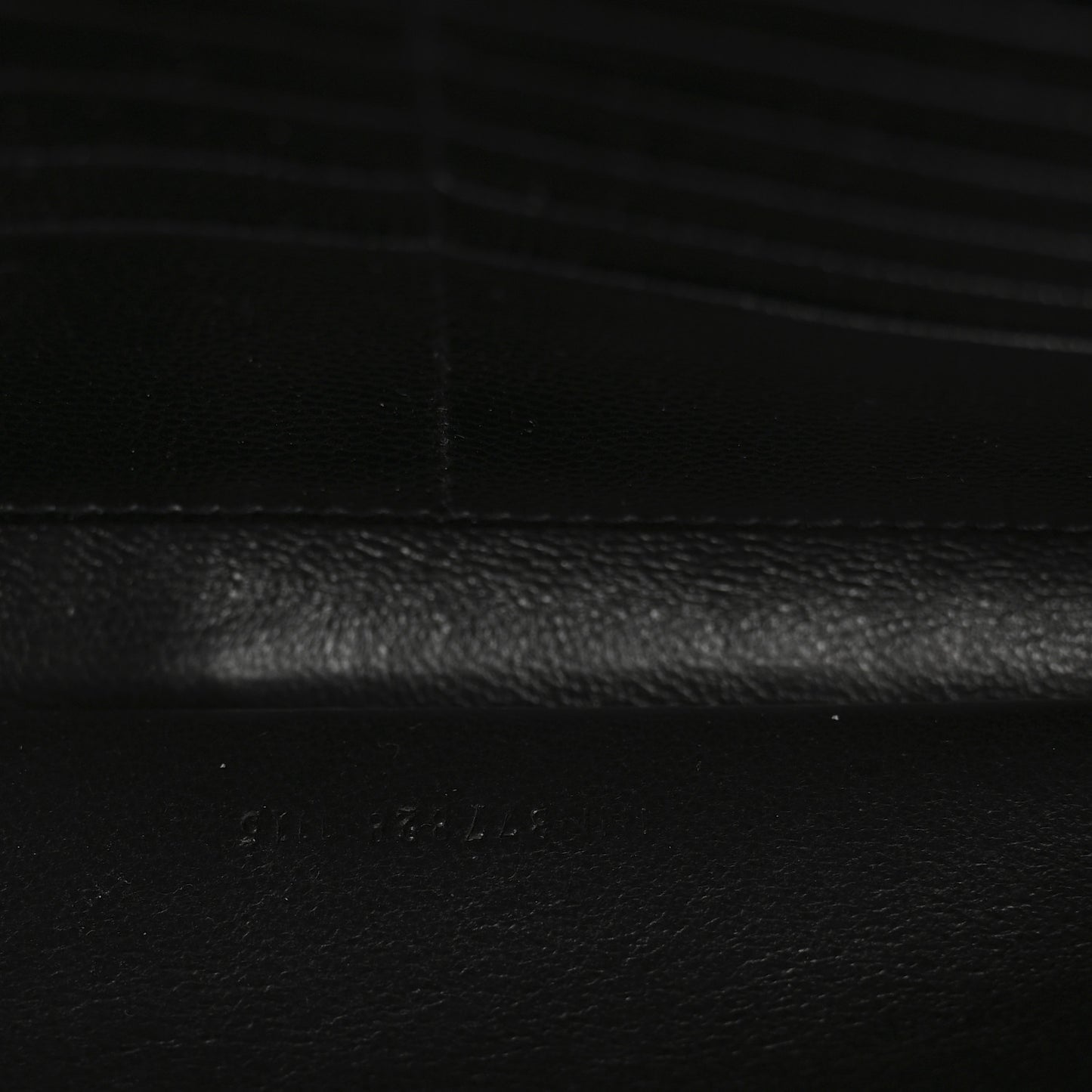 Grain De Poudre Matelasse Chevron Monogram Chain Wallet Black