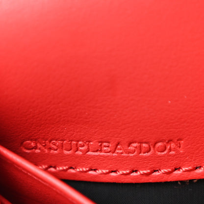 Burberry Haymarket Check Henley Wallet On Chain Coral Red 8 of 11