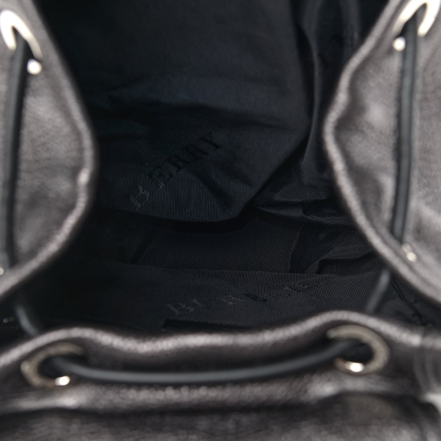 Metallic Deerskin Medium Rucksack Backpack Dark Grey