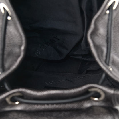 Burberry Metallic Deerskin Medium Rucksack Backpack Dark Grey 5 of 9
