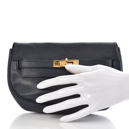 Hermes Courchevel Kelly Pochette Belt Bag Bleu Marine 2 of 11