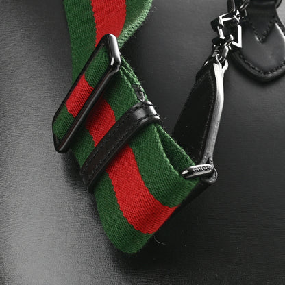 Gucci Boarded Plutone Calfskin Large Horsebit 1955 Duffle Bag Black 9 of 9