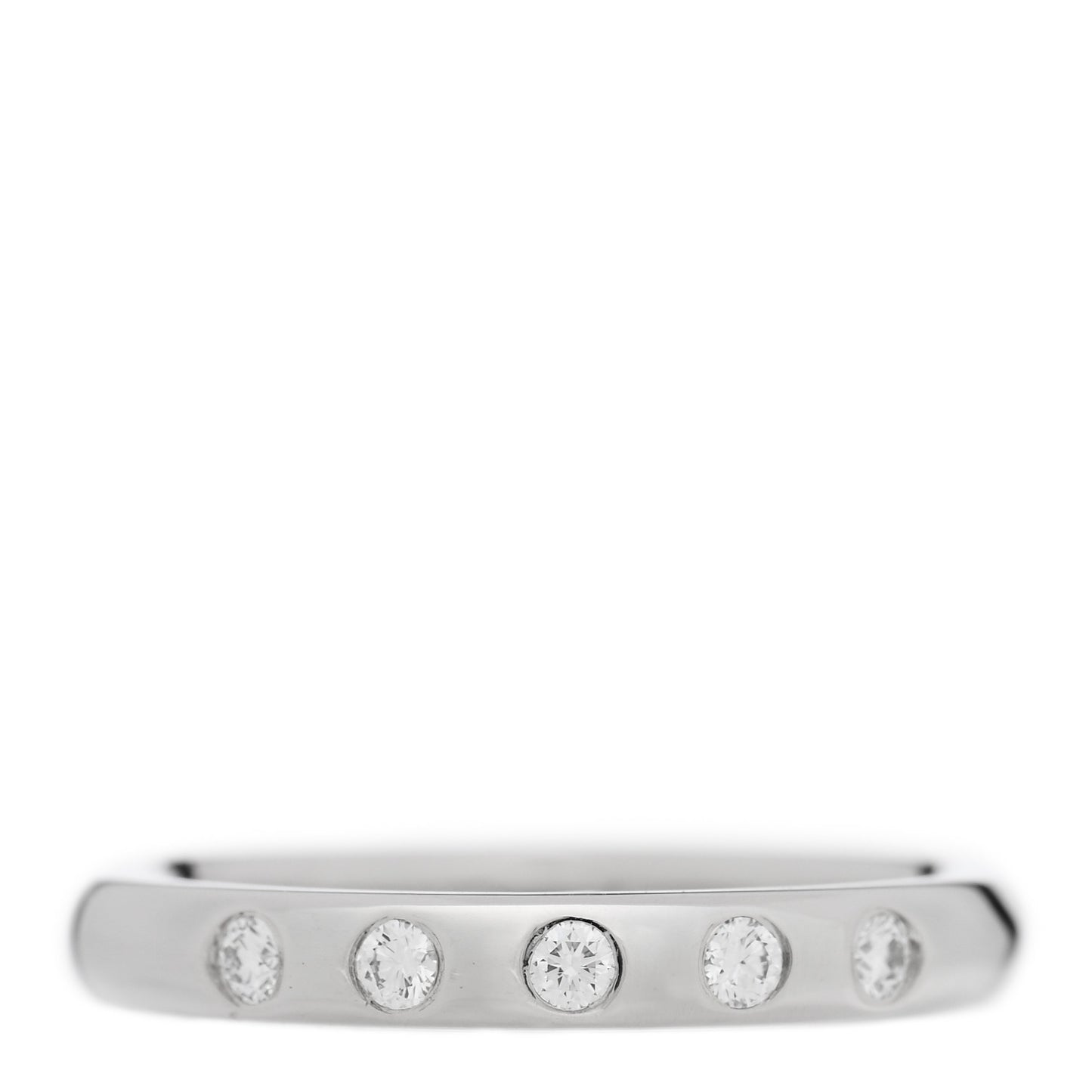 Platinum Diamond Elsa Peretti Stacking Band Ring 49 5