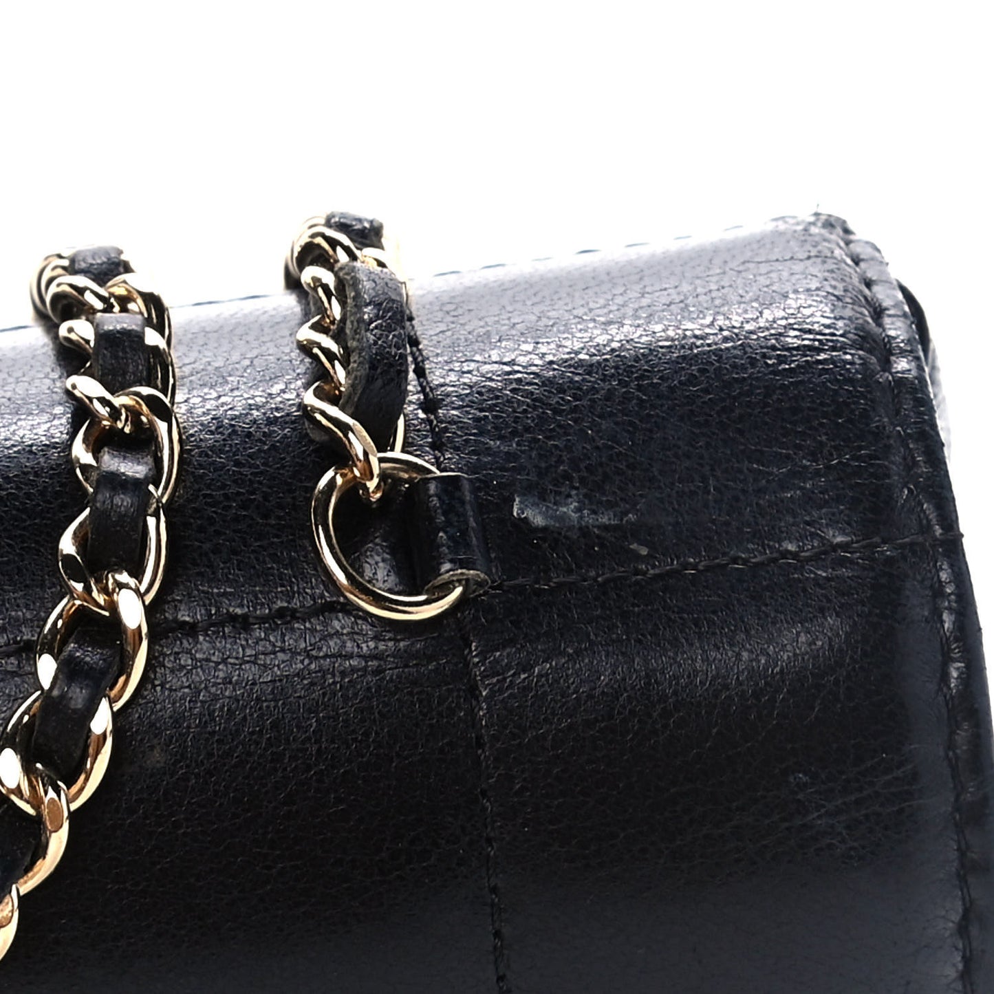 Lambskin Quilted Mini Chocolate Bar Camellia Flap Black