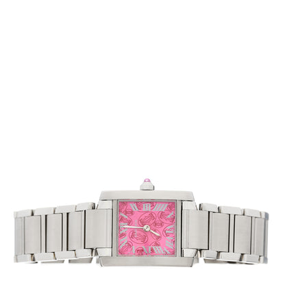 Cartier Stainless Steel 20mm Tank Francaise Quartz Watch Raspberry 2 of 4