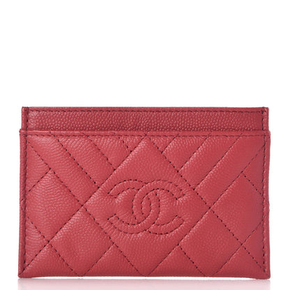 Chanel Caviar Chevron Quilted Card Holder Pink 1 of 8