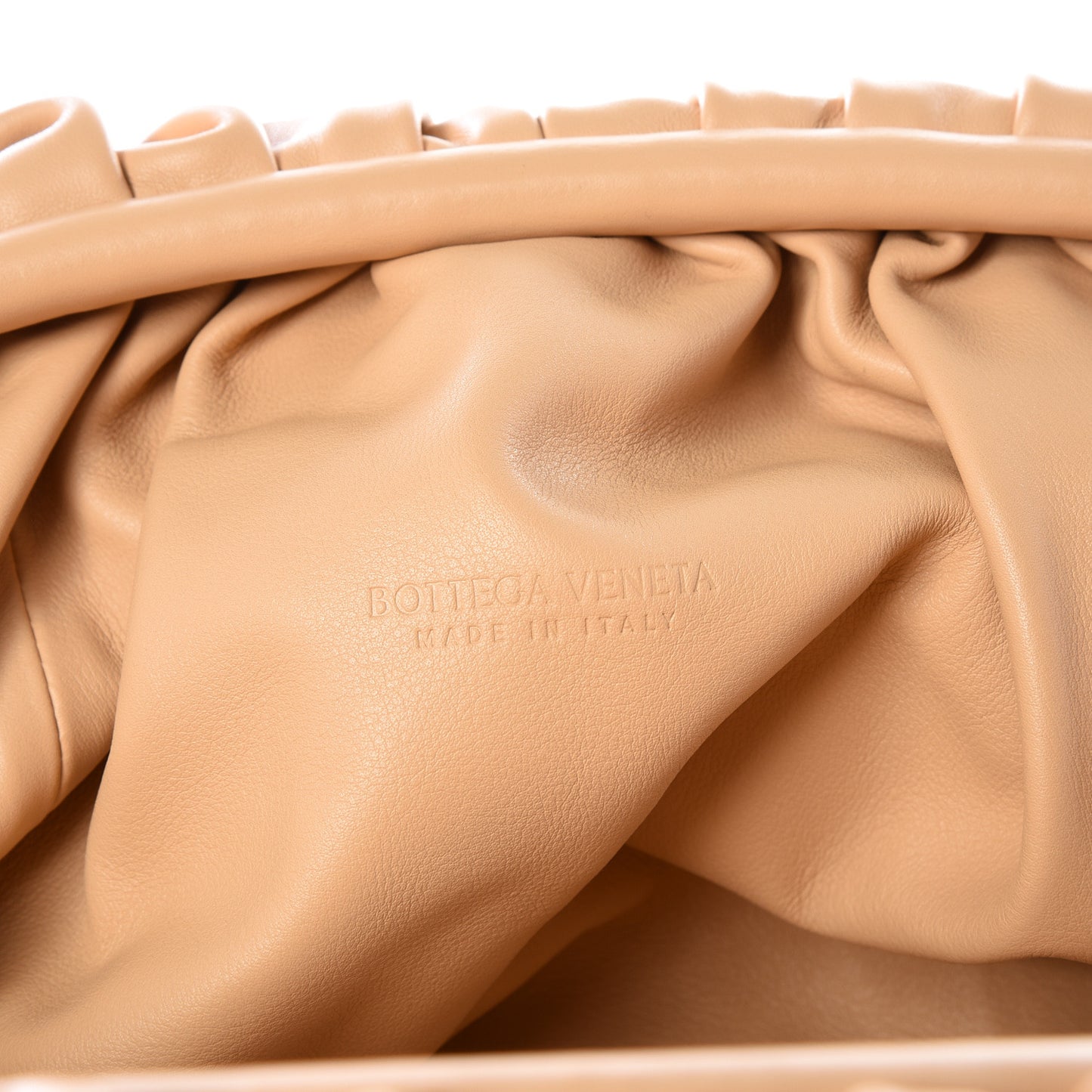 Smooth Butter Calf The Pouch Oversized Clutch Nude