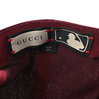 Gucci X MLB Cotton NY Yankees Baseball Hat 57-61 Lacquer 9 of 10