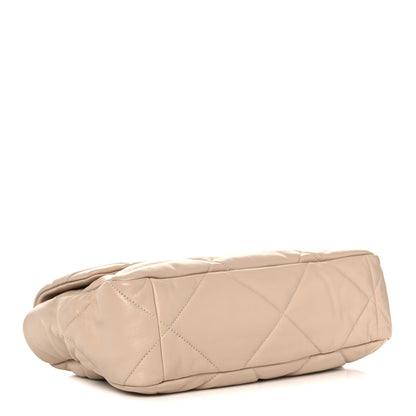 Chanel Lambskin Quilted Large Chanel 19 Flap Beige 3 of 8