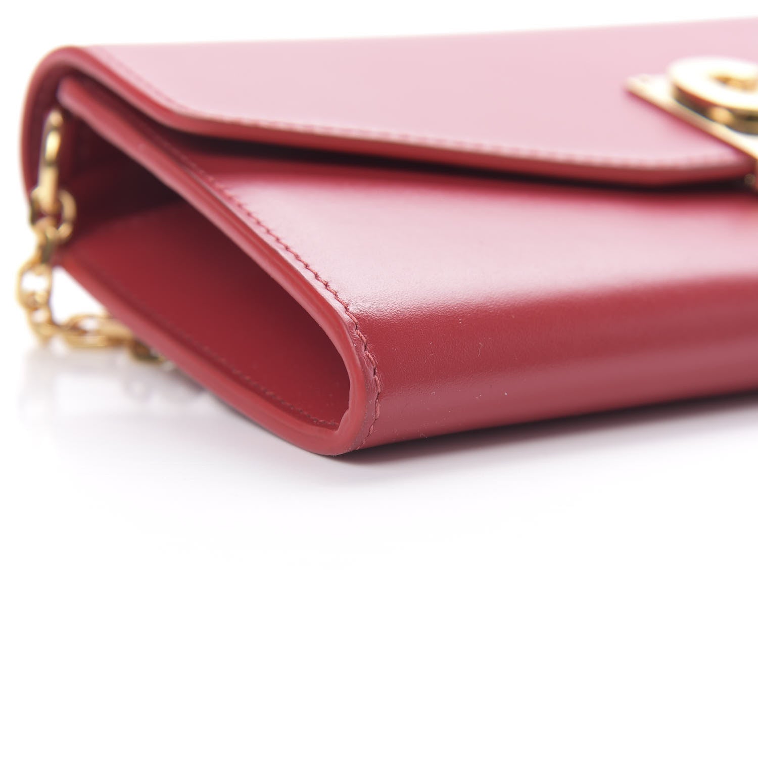 Celine Calfskin C Wallet On Chain Bag Red 9 of 11