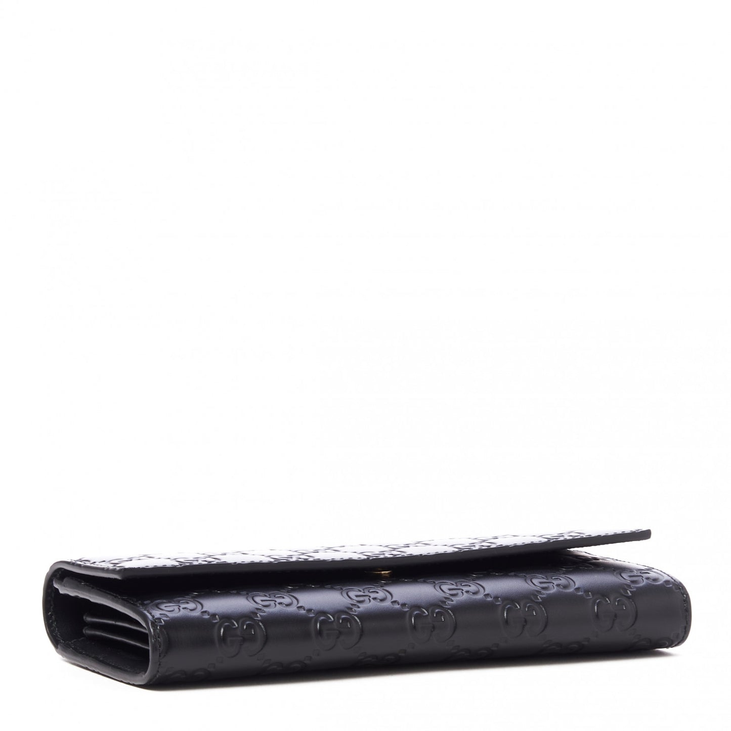 Guccissima Continental Flap Wallet Black
