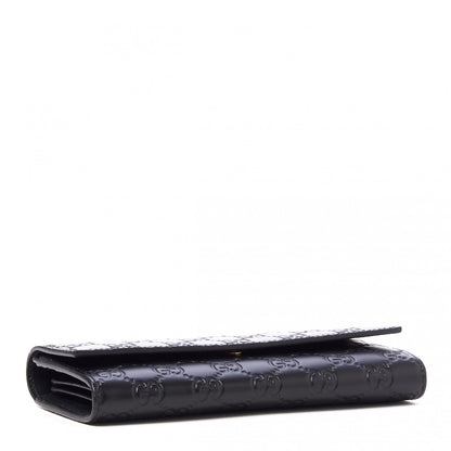 Gucci Guccissima Continental Flap Wallet Black 3 of 9