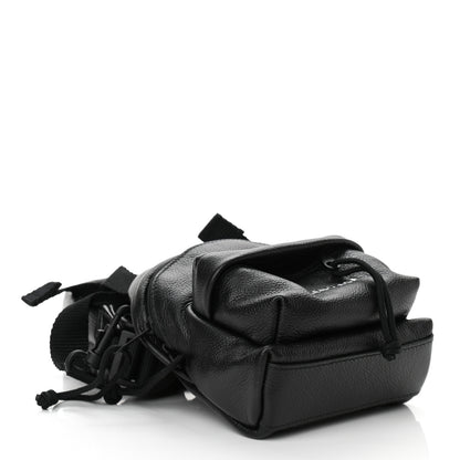 Balenciaga Grained Calfskin Mini Explorer Crossbody Backpack Black 4 of 9