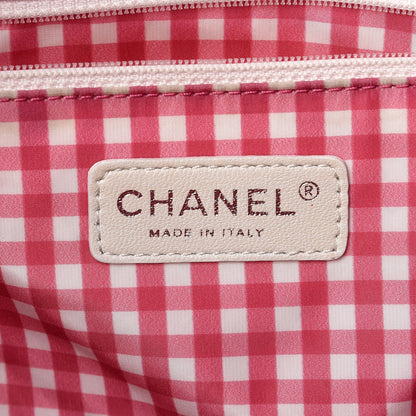 Chanel Vinyl Lipstick Ligne Accordion Tote Pink 8 of 15