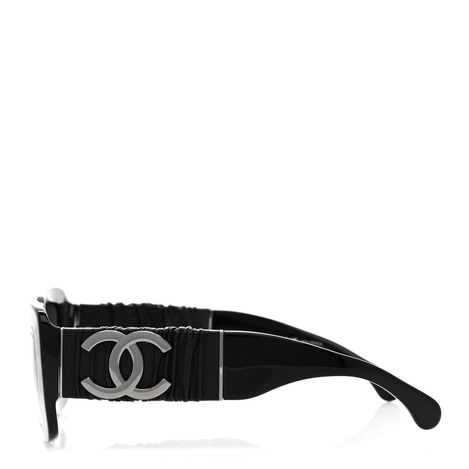 Chanel Acetate Calfskin Polarized Square Sunglasses 5473-Q Black 3 of 8