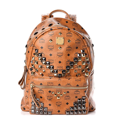 MCM Visetos Studded Medium Stark M Backpack Cognac 1 of 25