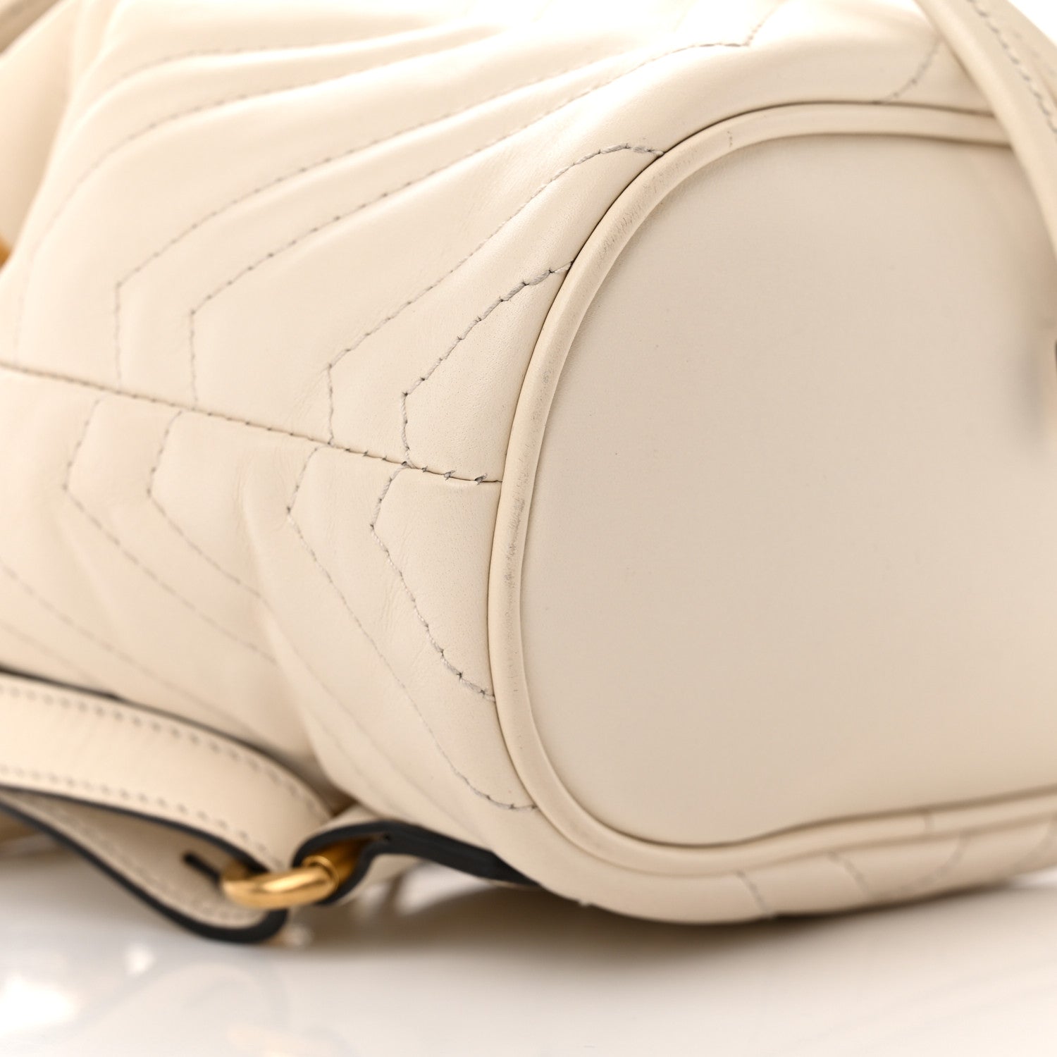Gucci Calfskin Matelasse GG Marmont Flap Backpack White 9 of 11