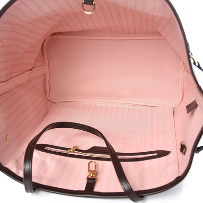 Louis Vuitton Damier Ebene Neo Neverfull MM Rose Ballerine 5 of 8