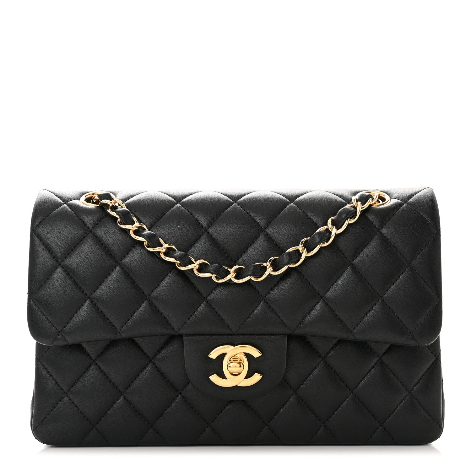 Chanel Lambskin Quilted Small Double Flap Black 1 of 11