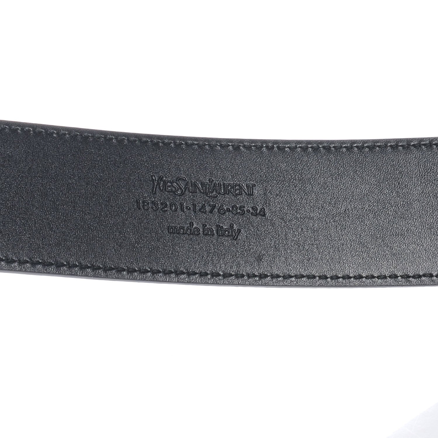 Saint Laurent Mens Leather Nubuck Belt 85 34 4 of 5