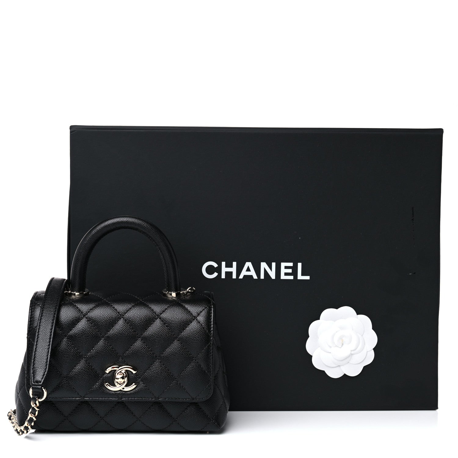 Chanel Caviar Quilted Extra Mini Coco Handle Flap Black 10 of 10