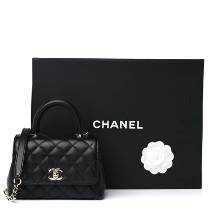 Chanel Caviar Quilted Extra Mini Coco Handle Flap Black 10 of 10