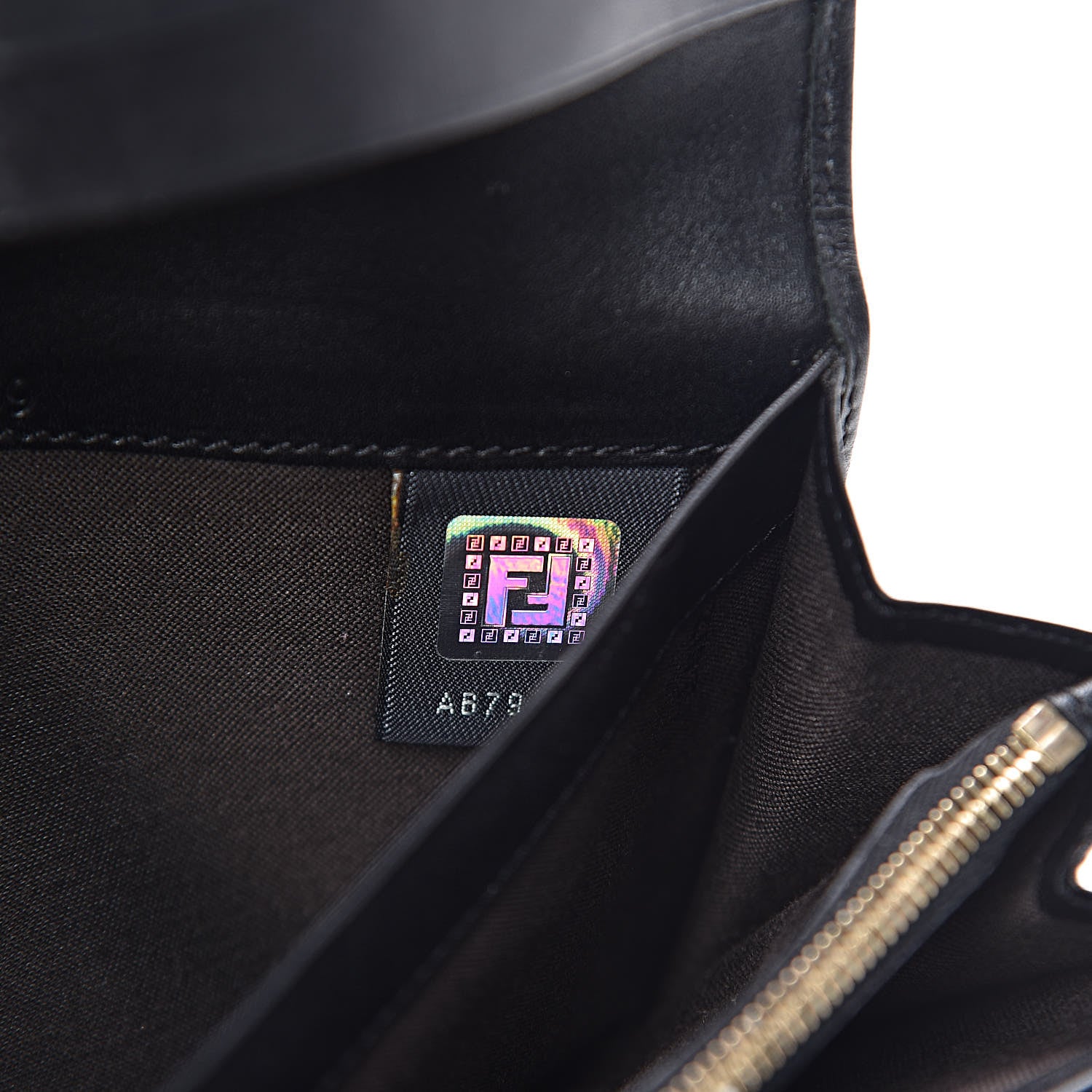 Fendi Zucchino Cuoio Continental Wallet Black Moro 7 of 10