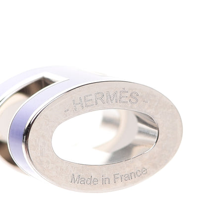 Hermes Lacquered Palladium Mini Pop H Pendant Necklace Parme 5 of 8