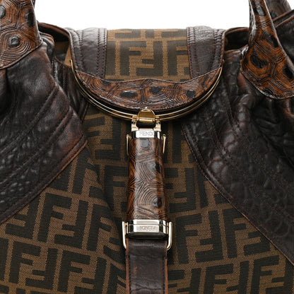 Fendi Zucca Nappa Nuvolata Vitello Tortuga Spy Tobacco Moro 8 of 11