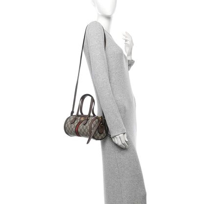 Gucci GG Supreme Monogram Web Small Ophidia Boston Bag Beige New Acero 2 of 11