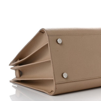 Saint Laurent Grained Calfskin Small Sac De Jour Taupe 7 of 11